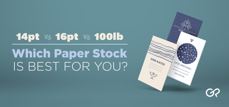 100lb Bookweight Paper (Glossy Paper) vs. 14 pt. Cardstock (Thick